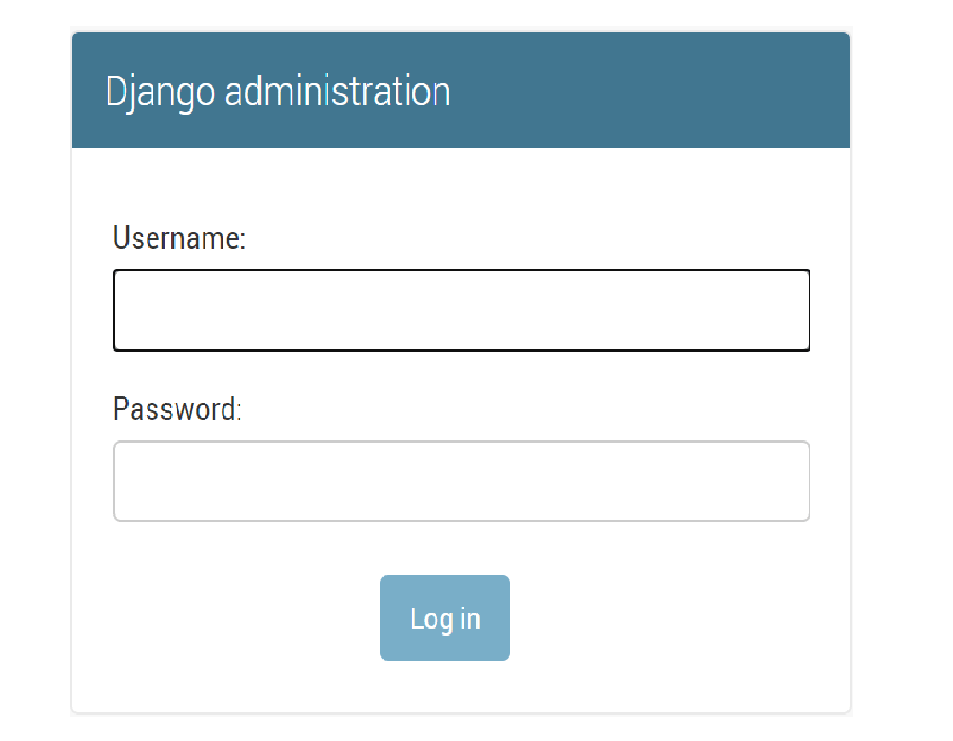 django admin login