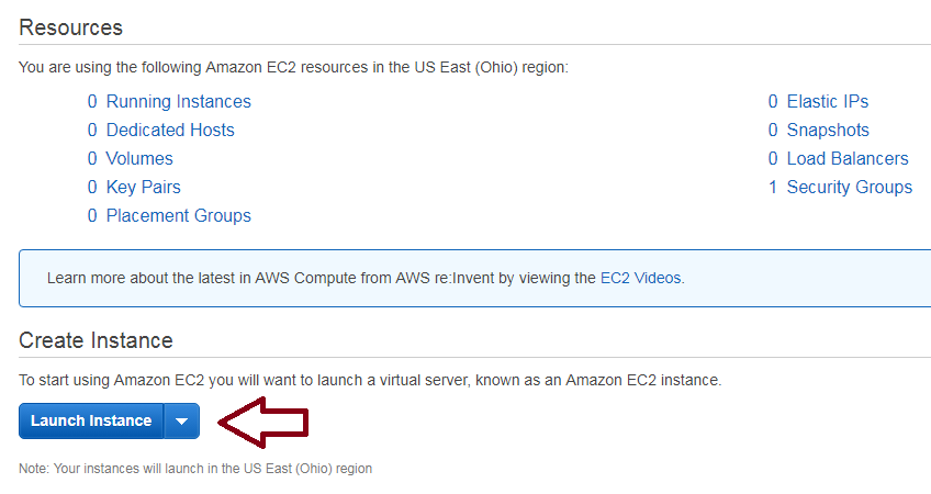 Launch EC2 instance